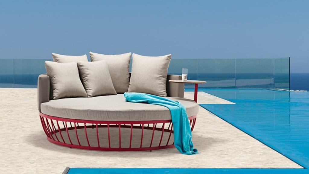UV-Resistant Poolside Loungers in Dubai's Al Maha Desert Resort - 50°C Durability