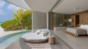 Smart Sun Bed Tech with Wireless Charging - Four Seasons Seychelles Innovation