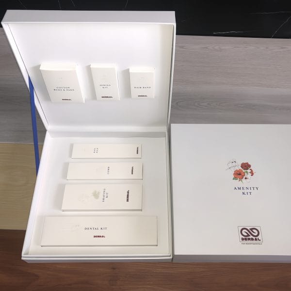 Stackable Hotel Amenity Kits in bulk, perfect for hotel events and front-desk organization
