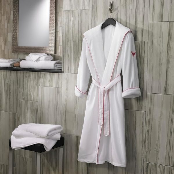 Maldives Anantara Uluwatu Spa Robe with Monogram Embroidery-Luxury Bath Robe Microfiber Bathrobes