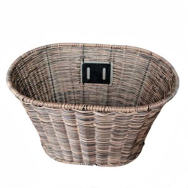 Monogrammable plastic PE rattan bike basket with hotel branding options, AED 150+ bulk order discounts