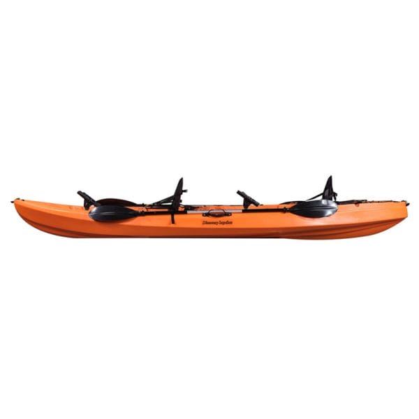 Customizable marine kayak with gold-thread embroidery for beachfront luxury hotels. Includes ergonomic handles and safety buckles.