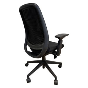 Ergonomic Hotel Office Chair with Adjustable Lumbar Support - White Nylon Mesh Back