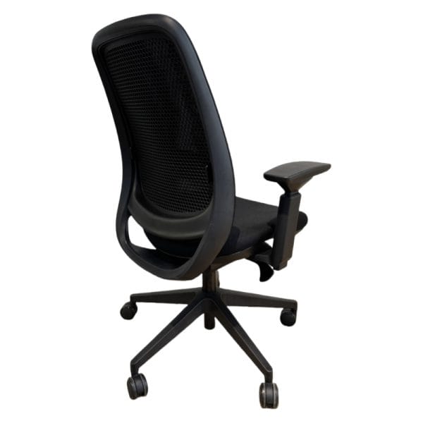 Ergonomic Hotel Office Chair with Adjustable Lumbar Support - White Nylon Mesh Back
