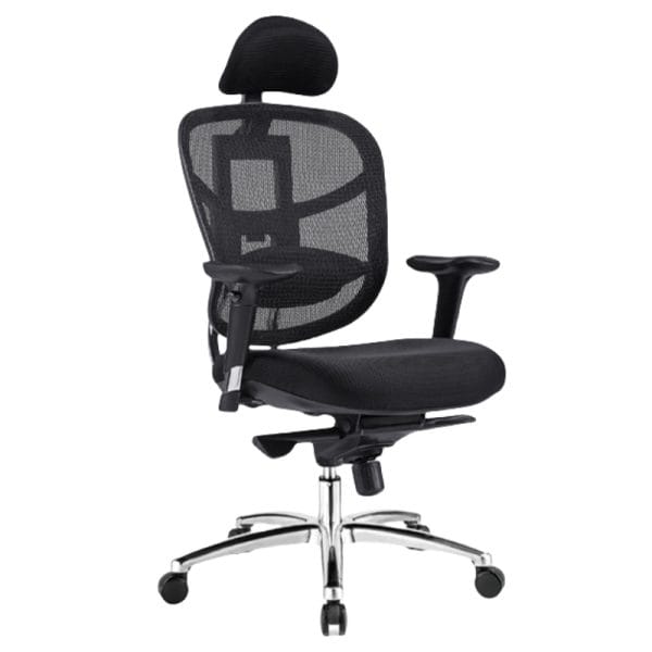 Ergonomic office chair assembly instructions with clear manual and pre-installed screws