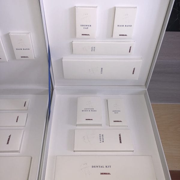 TSA-approved Hotel Amenity Kits for airlines, compact toiletry sets under 3.4 oz