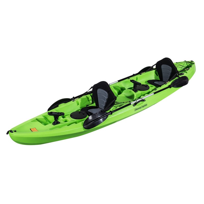 Premium marine-grade kayak for beach resorts, featuring dual fishing rod holders and non-slip seating. Ideal for luxury hotel guests.