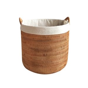 Luxury Rattan Basket with Inner Linens for Hotel