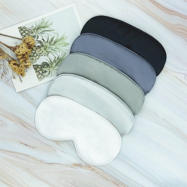 Satin eye mask with cooling gel beads, essential oil-infused, spa therapy essentials, hotel wellness gift
