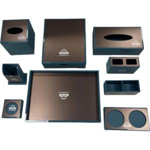 Non-Disposable Vanity Kit for Hotel Soap Shampoo Holder Accessories Hotel Acrylic Amenities Set