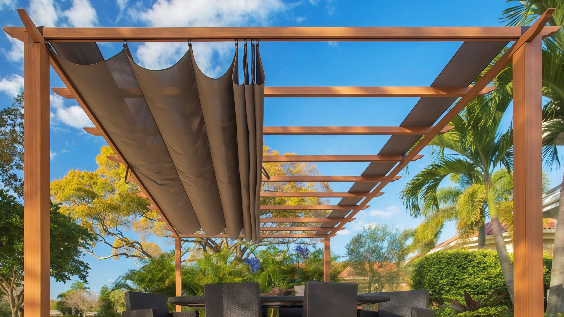 Space-saving aluminum pergola for urban balconies with vertical garden integration-pergolas