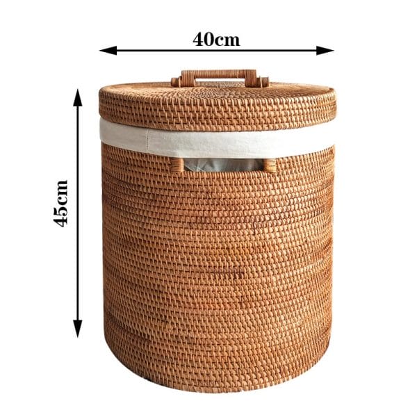 Rattan Laundry Hamper with lid
