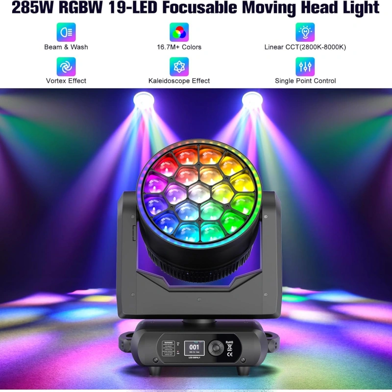 16-bit micro-stepping motor for 0.01° tilt accuracy in Stage Light 350W, eliminating deadlock
