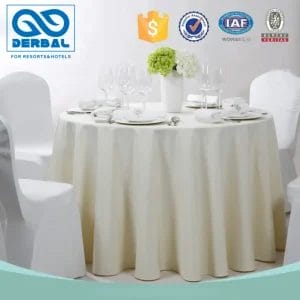 Side-by-side deployment: DERBAL "Aegean Blue" cloth at St. Regis, "Light Grey" at Four Seasons