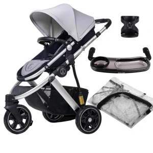 Folded Babyruler Stroller neatly stored in a resort storage closet, compact size for easy management baby Strollers