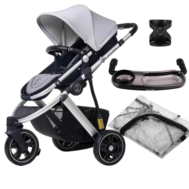 Folded Babyruler Stroller neatly stored in a resort storage closet, compact size for easy management baby Strollers