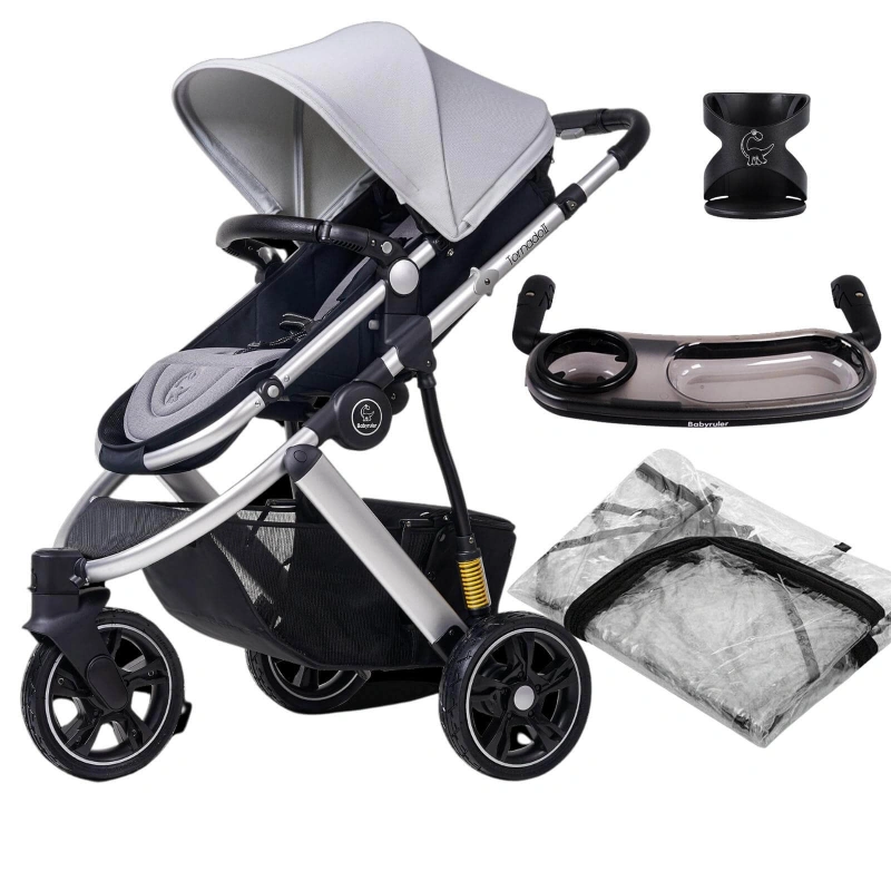 Folded Babyruler Stroller neatly stored in a resort storage closet, compact size for easy management baby Strollers