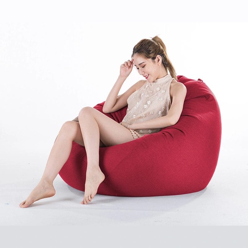 Solo 60x75cm bean bag on overwater villa deck at St. Regis Maldives