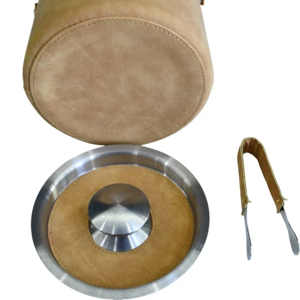 Embroidered Stainless Steel Ice Bucket, Hotel Branded Bar Accessories