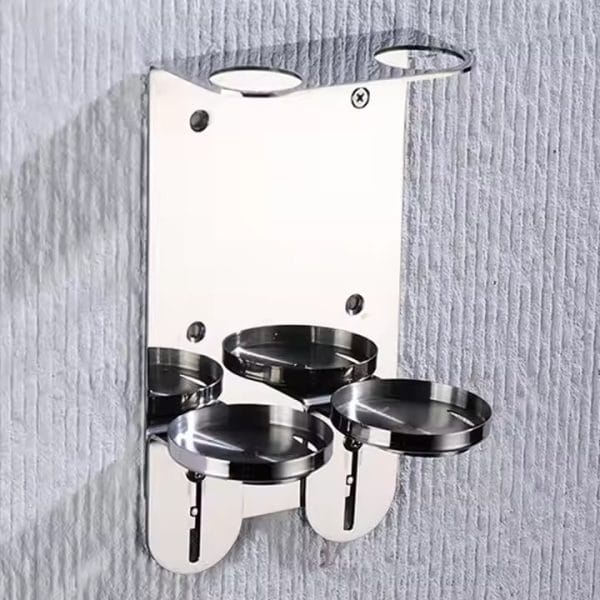 Hotel maintenance staff installing DERBAL's wall-mounted soap dispenser with rust-proof pump, using included adhesive and screws, showing the simple no-drill setup process.