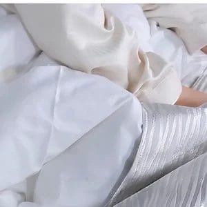 1000 Thread Count Luxury Hotel linens Bedding Sets in pure white sateen at Emirates Palace Abu Dhabi suite.