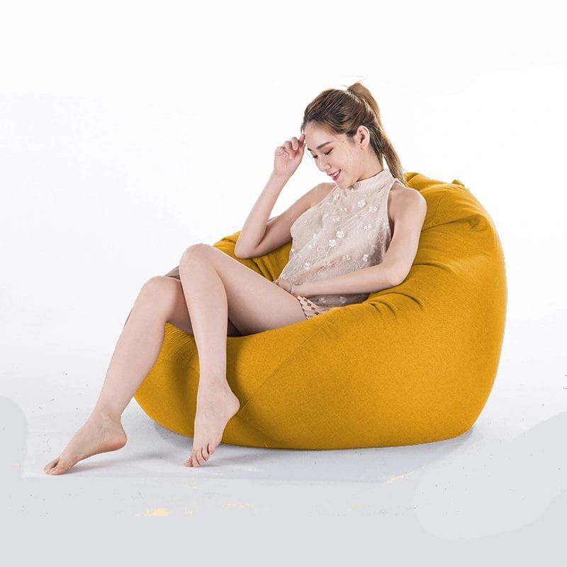 Waterproof bean bag during storm at Six Senses Zil Pasyon Seychelles villa deck
