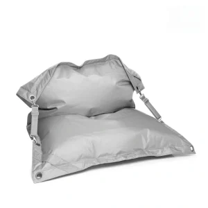 10 stacked outdoor bean bag chairs in Egypt resort storage room