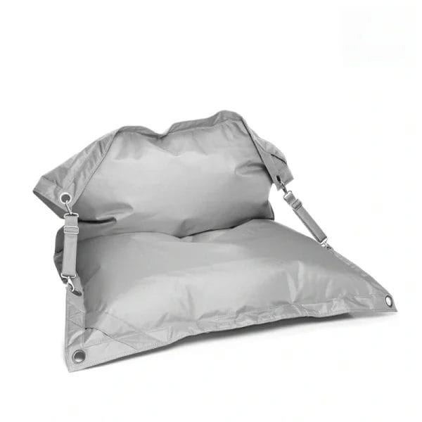 10 stacked outdoor bean bag chairs in Egypt resort storage room