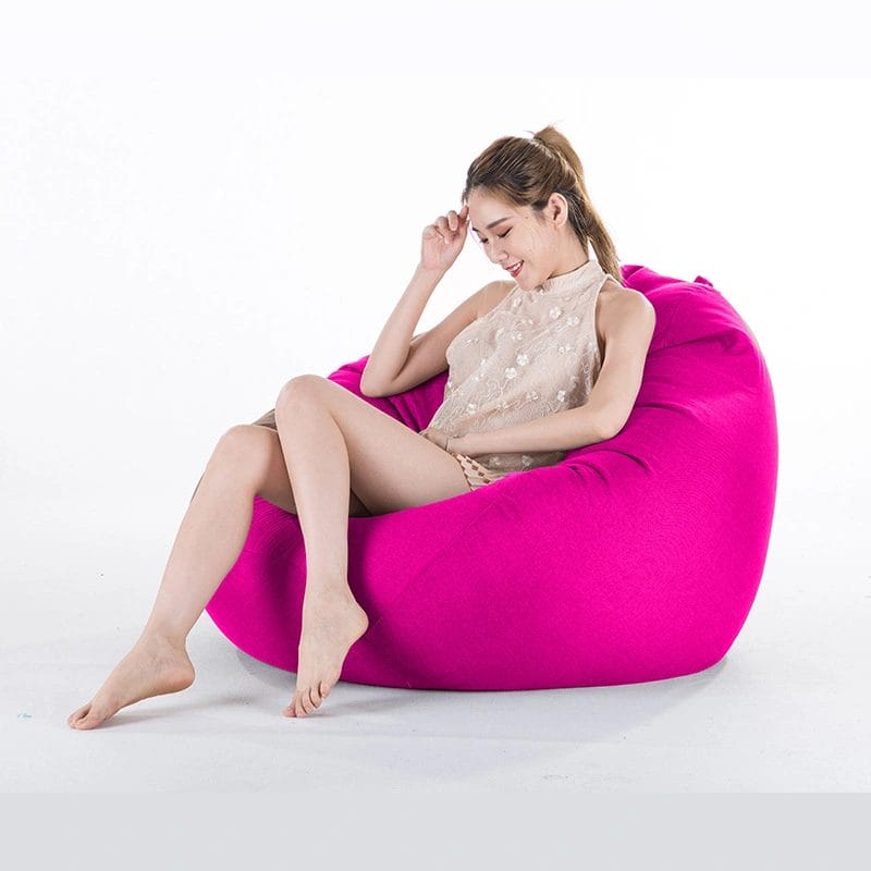 Navy blue Beach Hotel Bean Bag under desert sun at Al Maha Resort Dubai