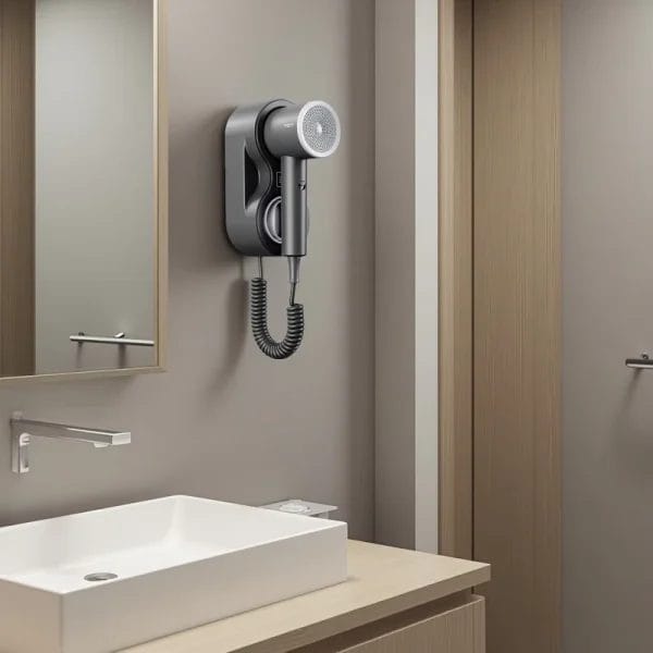 50,000-hour DC motor Wall Mounted Hair Dryer – only 2 replacements in 800 rooms at Mandarin Oriental Doha