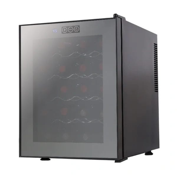 DERBAL JC-48AW Wine Cooler with Blue LED Display for Luxury Hotel Suites | 20-Bottle Capacity