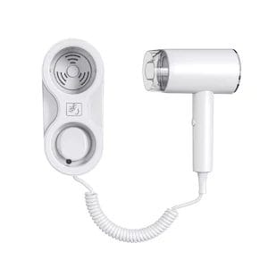 Ultra-quiet 55dB Wall Mounted Hair Dryer with 1600W DC motor in Anantara Santorini villa – reduces noise complaints by 68% vs. AC motors