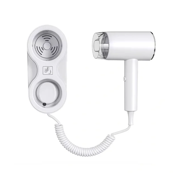 Ultra-quiet 55dB Wall Mounted Hair Dryer with 1600W DC motor in Anantara Santorini villa – reduces noise complaints by 68% vs. AC motors
