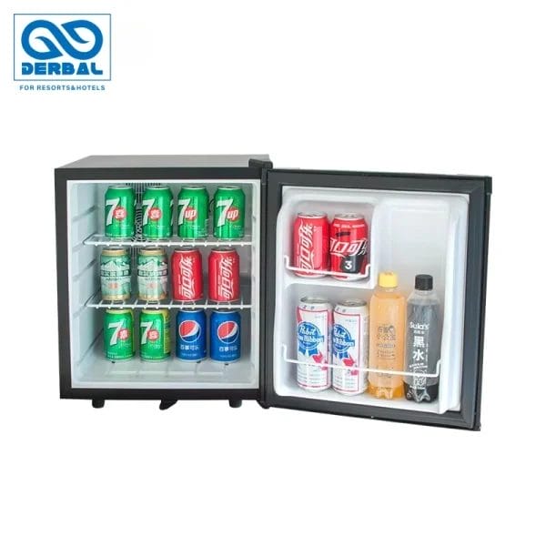 Triple-sealed solid-door Hotel Mini Bar Fridge preventing condensation in 90% humidity at Soneva Jani Maldives.