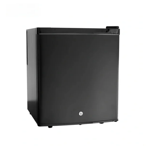 Custom-logo OEM Hotel Mini Bar Fridge in Emirates A380 First Class cabin – survives aircraft vibration with silicone shelving.