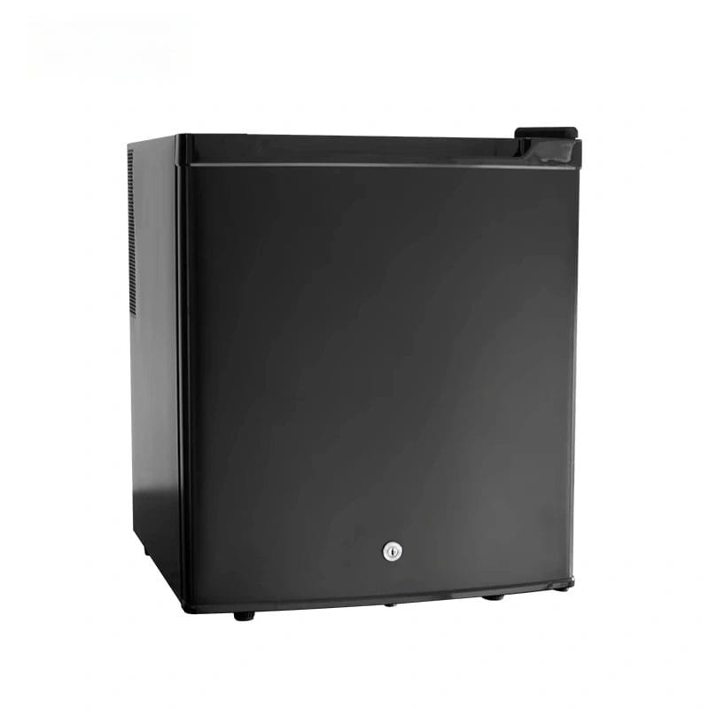 Custom-logo OEM Hotel Mini Bar Fridge in Emirates A380 First Class cabin – survives aircraft vibration with silicone shelving.