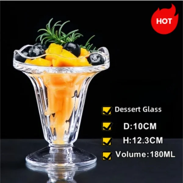 Bulk wholesale supply of dessert glass ice cream glass for hotels and resorts.