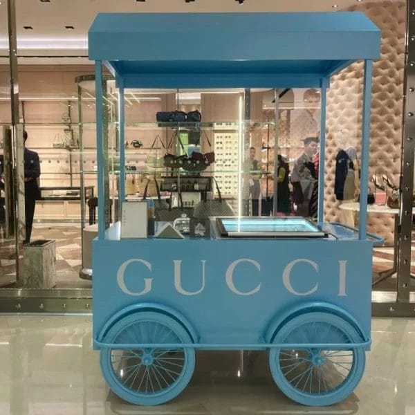 Durability test of Commercial Ice Cream Cart after 50 industrial washes.