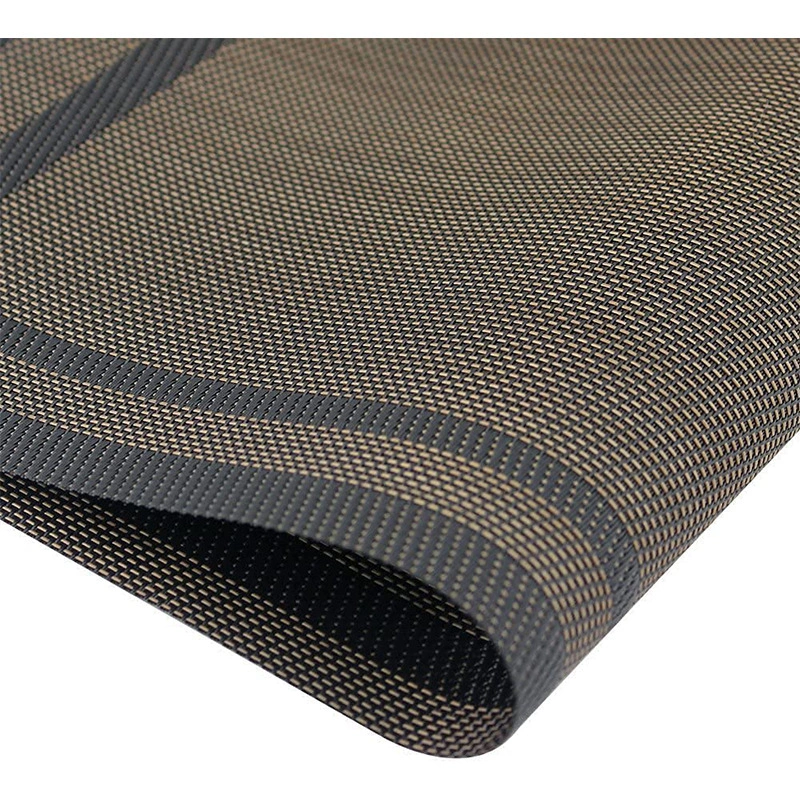 Close-up texture of the polypropylene plastic in Hotel Table Mats for great table protection.
