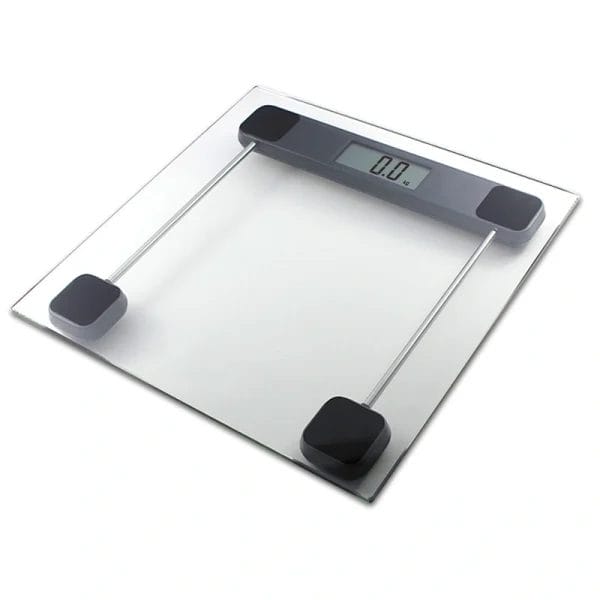 Robust Hotel bathroom scale featuring 6mm tempered glass for superior durability.