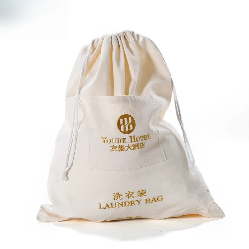 Large, heavy-duty vinyl laundry bag liner for hotel housekeeping carts, designed for efficiency and hygiene.