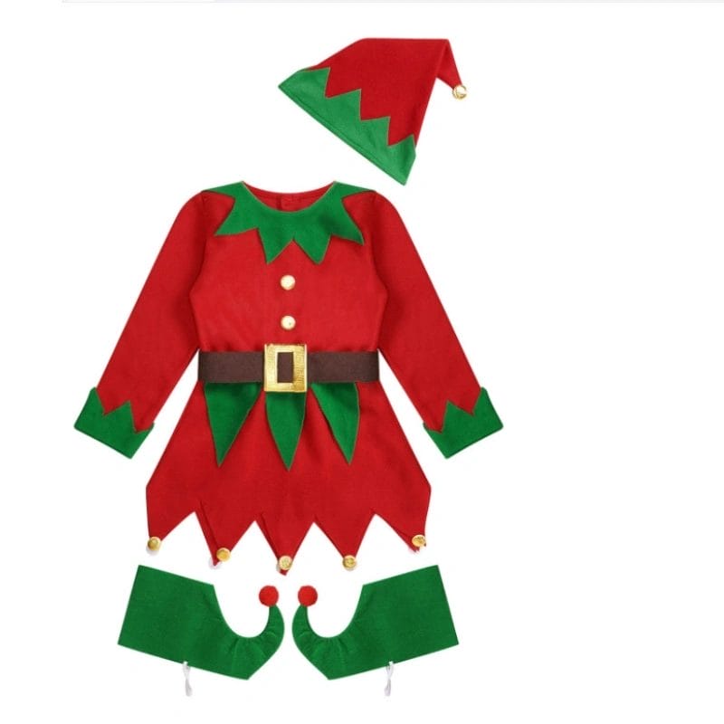 A close-up of the soft, comfortable Milk Silk Polyester fabric of the Christmas Dress Festive Dress.