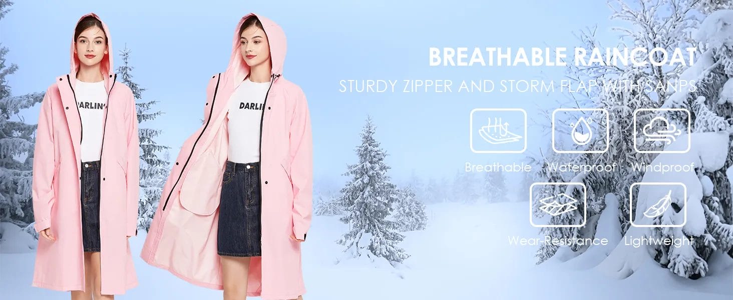 Long Raincoats Windbreaker waterproof Jacket