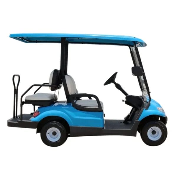 A close-up shot of the silent Electric Golf Cart motor, emphasizing its zero-emission and low-noise operation.
