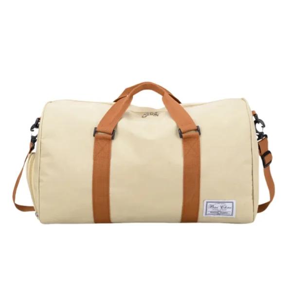 A close-up of the water-resistant material on the Travel Bags Duffel Bag protecting contents from spills.