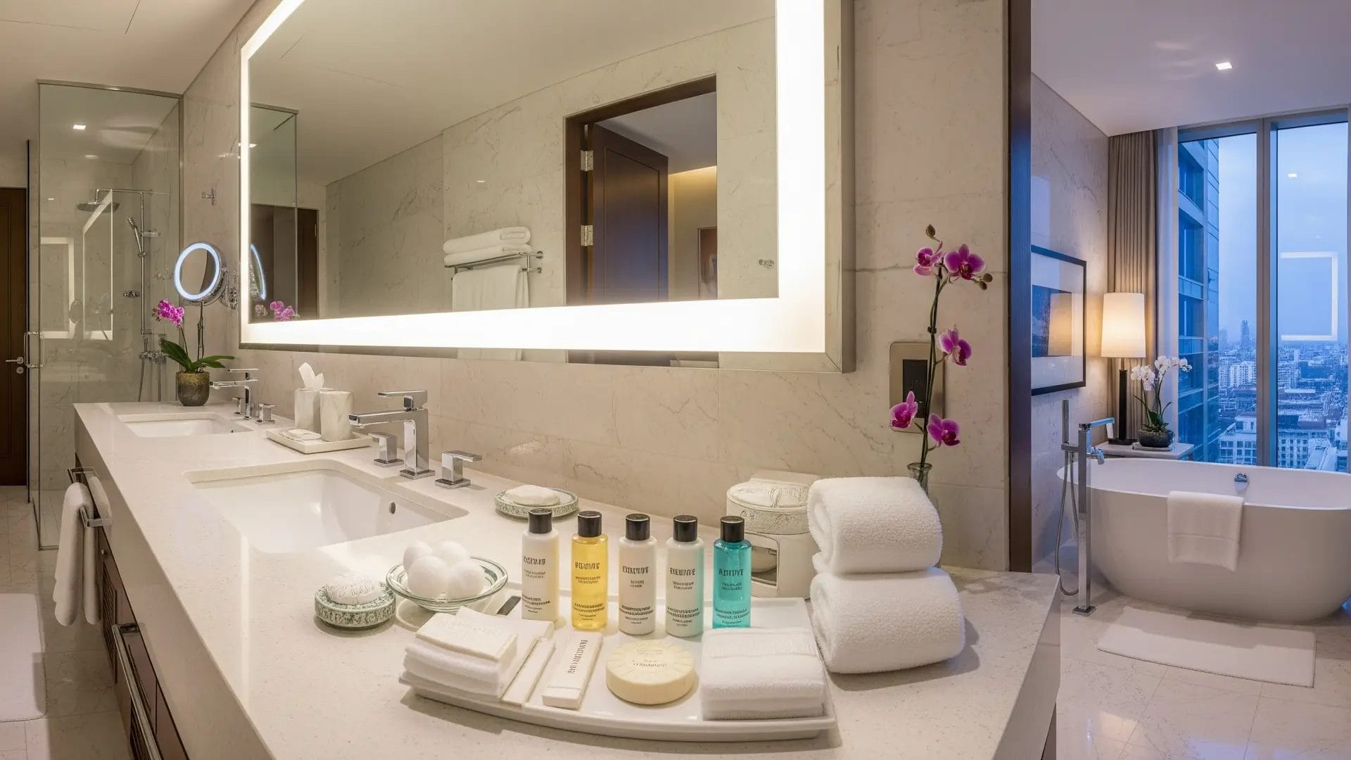 Modern and Minimalist Hotel Bathroom Amenities Design