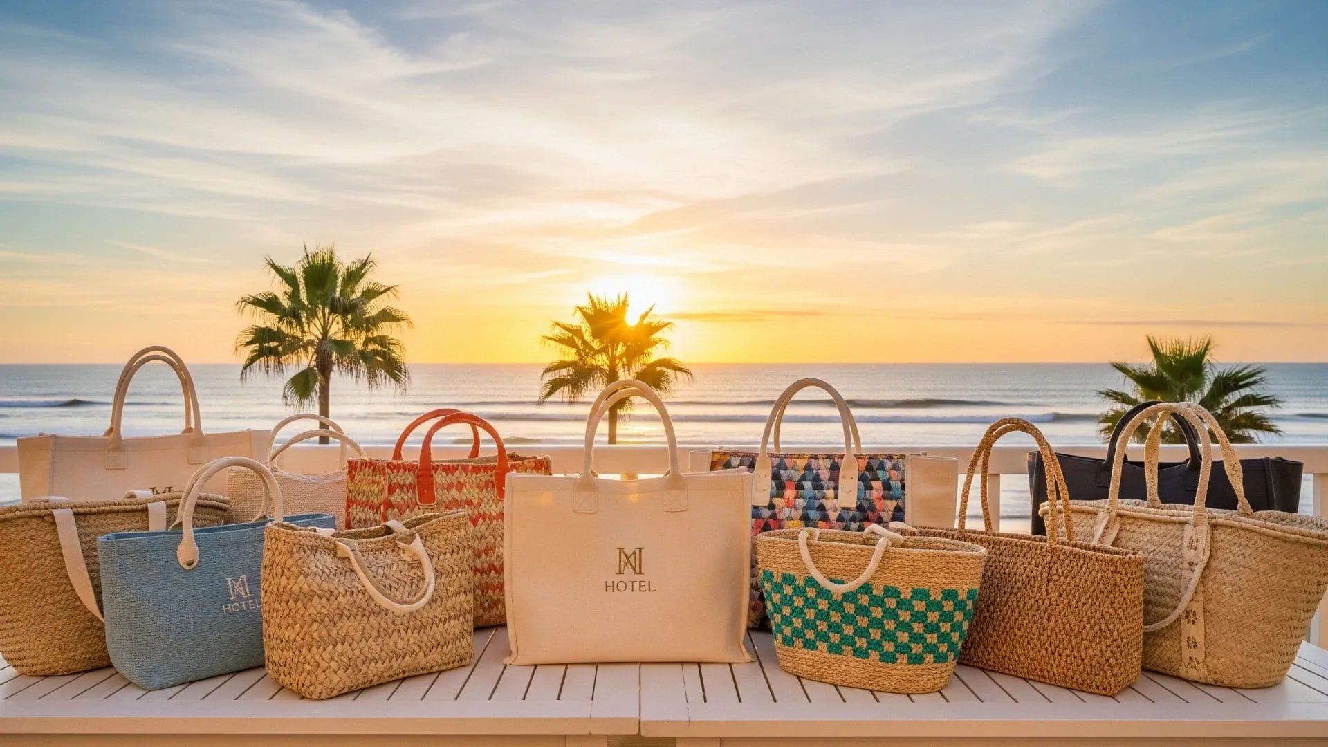 Different Styles of Beach Tote Natural Eco Beach Bags