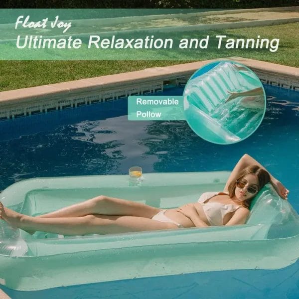 Premium White Inflatable Pool Float Lounger