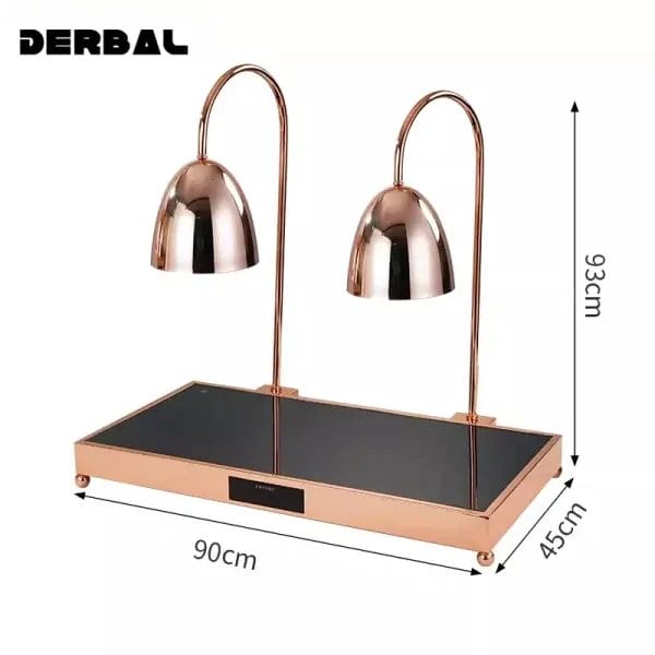 A professional-grade Food Heat Lamp Catering Lamp used in a high-volume hotel restaurant as part of their F&B equipment.