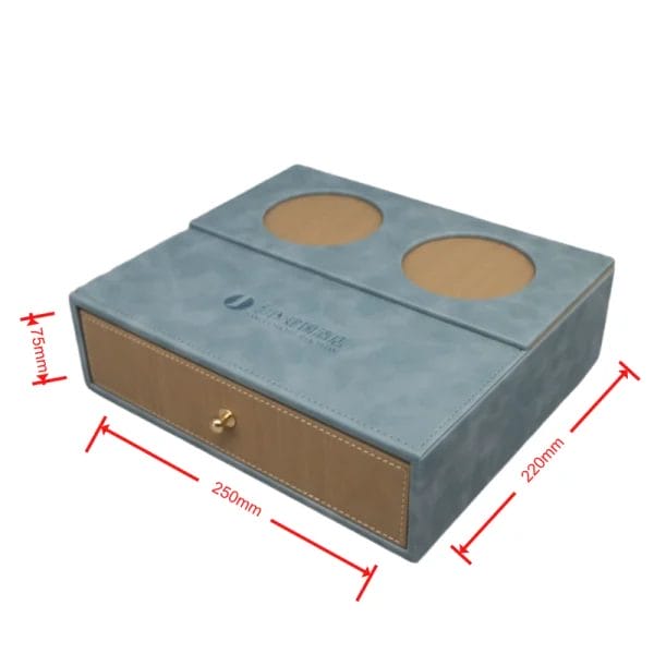 Organize Room Service Items on a PU Leather Amenity Tray